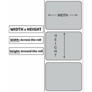 4 x 3 No Adhesive Waterproof Thermal Transfer Tags 0.75" Core