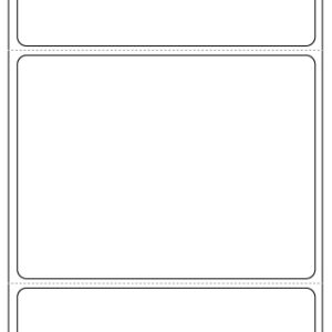 4 x 3 Clear Thermal Transfer Labels 0.75" Core