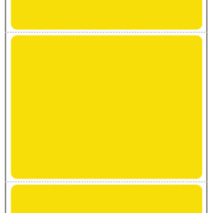 4 x 3 Yellow Thermal Transfer Labels 3" Core