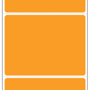 4 x 3 Orange Direct Thermal Labels 1" Core